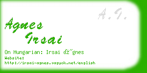 agnes irsai business card